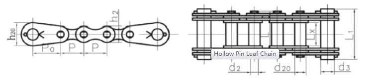 Hollow Pin Leaf Chain